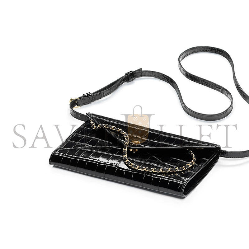 CHANEL CLUTCH WITH LEATHER STRAP AP5232 (21.5*13*2cm) 